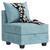 Modern Middle Seat Module For Modular Sofa