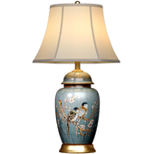 Настольная лампа Zedaro Sakura and Birds Ceramic Nightstand Asian Table Lamp