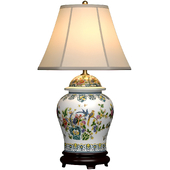 Настольная лампа Floral European Provence Porcelain Temple Jar Table Lamp