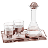 N18 Set of Glasses and Carafe on Tray