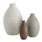 Matte Teardrop Vase Set Of 3