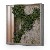 Green Rocky Wall Vertical Garden 145