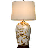 Настольная лампа Handmade Leaves Brown Chinese Gold Table Lamp