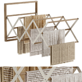 Wall mounted towel rack with hanging towels 03