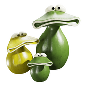 Decorative Frog Garden Figurines Plant Decor