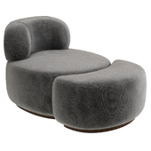 Adriana Hoyos | LUA Upholstered Chair&Pouf