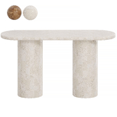 Paradis Console Table Natural White Moreno