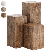 Кофейные столики  Fossil Stone Plinths Table Engold Mala collection