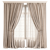 Herringbone Curtain with Sheer Layer 74