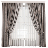 Velvet Curtain Set with Sheer Drapes 75