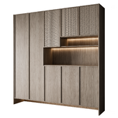Japandi style rattan wardrobe 10
