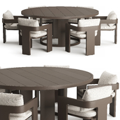 RH Sedona Aluminum Round Dining Table 72