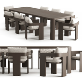 RH Sedona Aluminum Rectangular Dining Table 108
