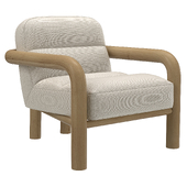 One Kings Lane Kavira Texture Basketweave Accent Chair