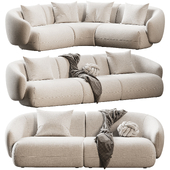 Auburn Performance Fabric L-Shape Sectional Sofa with Ottoman