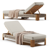 Striata Teak Adjustable Chaise
