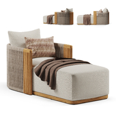 Striata Teak Chaise