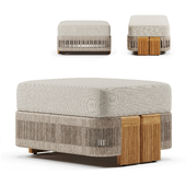 Striata Teak Ottoman