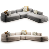 Bumper Sectional Fabric Sofa by Zanotta