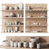 Tableware and kitchen utensils for shelves and cabinets 2