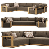 RH Lagos Teak Customizable Sectional