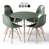 ELON Series Plastic Chair With Wood Base