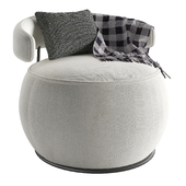 Swivel Armchair Barrel Accent Chair