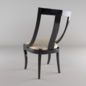 Стул Italian Black Lacquer & Moire Dining Chair - Стулья - 3D модель - фото 3