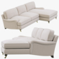 Restoration Hardware English Roll Arm Upholstered Right-Arm Chaise Sectional - Диваны - 3D модель
