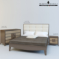 Moletta Mobili серия Letto con testata ecopelle - Другое - 3D модель