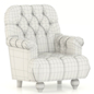 Restoration Hardware 1860 Napoleonic Tufted Upholstered Chair - Кресла - 3D модель - фото 3