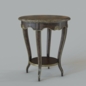 Marble Top Round Side Table - Столы - 3D модель