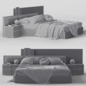 кровать Status Futura Grey - Кровати - 3D модель - фото 3