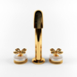 Gold faucet - Смеситель - 3D модель - фото 2