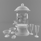 Диспенсер для напитков Сourtly Check - Посуда - 3D модель - фото 3