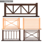 Fence Set 01 - Лестницы - 3D модель