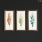 Uttermost Tricolor Leaves Abstract Art, S/3 - Багеты - 3D модель