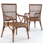 Natalia Rattan Living Room Chair - Стулья - 3D модель