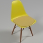 Дизайнерский стул Eames-dsw-016 (желтый) с подушкой - Стулья - 3D модель