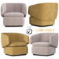 Crescent Swivel Chair Westelm (low poly) - Кресла - 3D модель