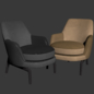 Leda Flexform Armchair Set 02 - Кресла - 3D модель - фото 2