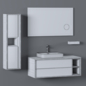 Bathroom Furniture Set -21 | Elantra 120 - Мебель - 3D модель - фото 3