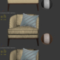 Crate and Barrel Seychelles Wood Trim Chair - Кресла - 3D модель - фото 5