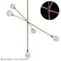 Modern brass 5 arm chandelier - Подвесной - 3D модель