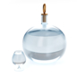 Glass round carafe and a glass of water - Посуда - 3D модель - фото 3