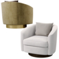 Camino Leather Swivel Chair Bernhardt Interiors - Кресла - 3D модель - фото 3