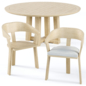 Sutherland Furniture Mita 63" Round Dining Table and Spin Dining Arm Chair - Стол + стул - 3D модель - фото 2