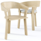 Sutherland Furniture Mita 63" Round Dining Table and Spin Dining Arm Chair - Стол + стул - 3D модель - фото 3