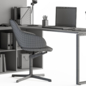 Office Set L Desk With Bookcase - Офисная мебель - 3D модель - фото 5