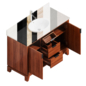 Talyn 48 Mahogany Vanity Cabinet by Signature Hardware - Мебель - 3D модель - фото 4